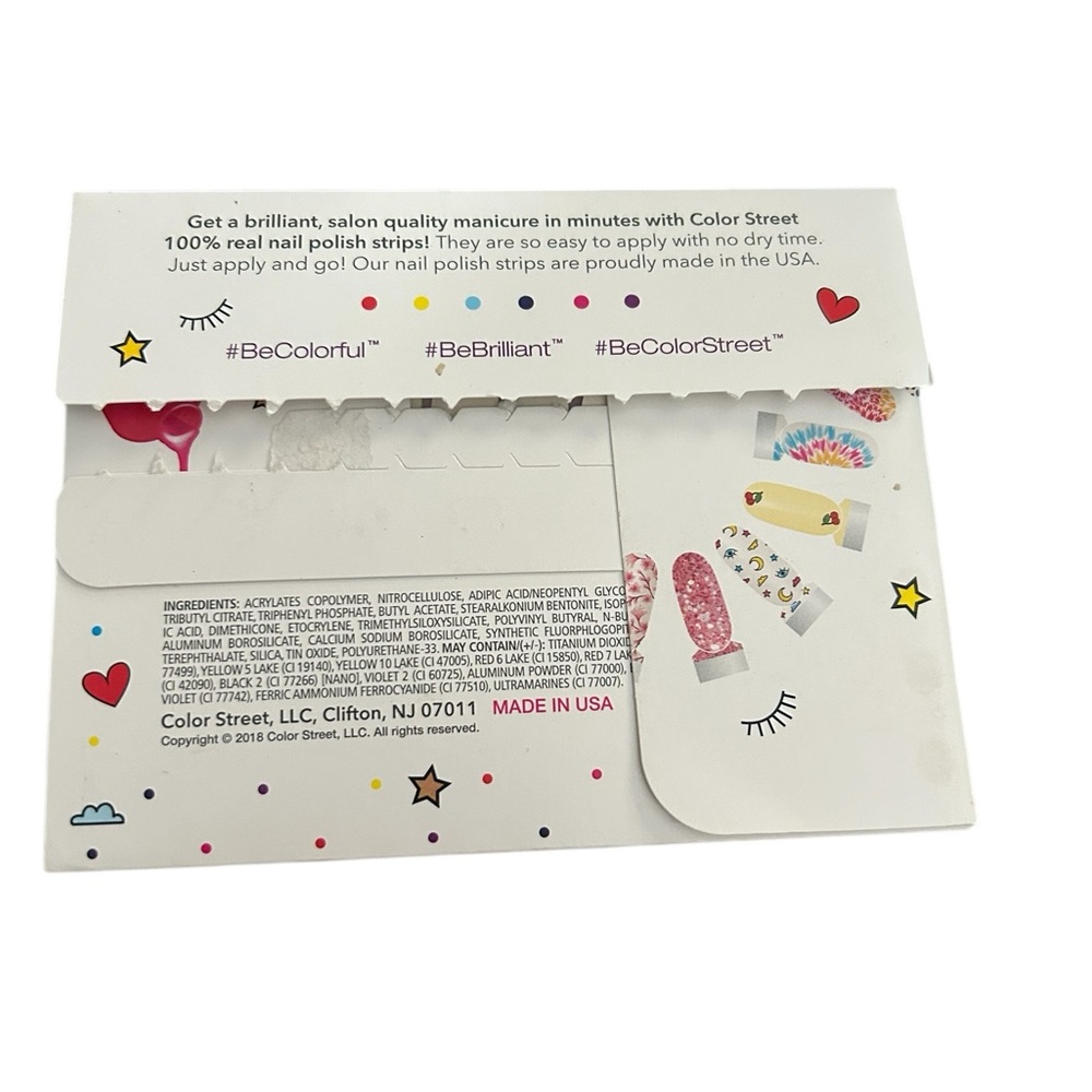 Color Street Petite CHECKS n’ CHERRIES Nail Polish Strips - Picture 5 of 6
